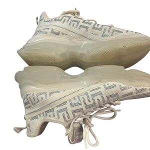 Steve madden white/silver sneakers